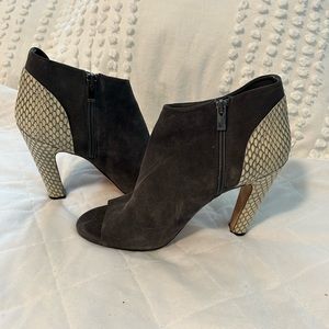 Vince open toe booties